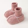 Thickened Baby Suede Leather Shoes Fleece-Lined Baby Winter Shoes  0-12 Months