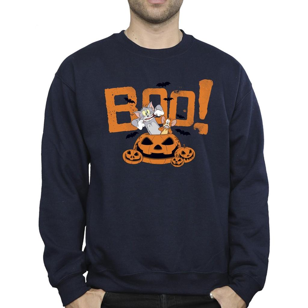 Tom & Jerry Mens Halloween Boo! Sweatshirt