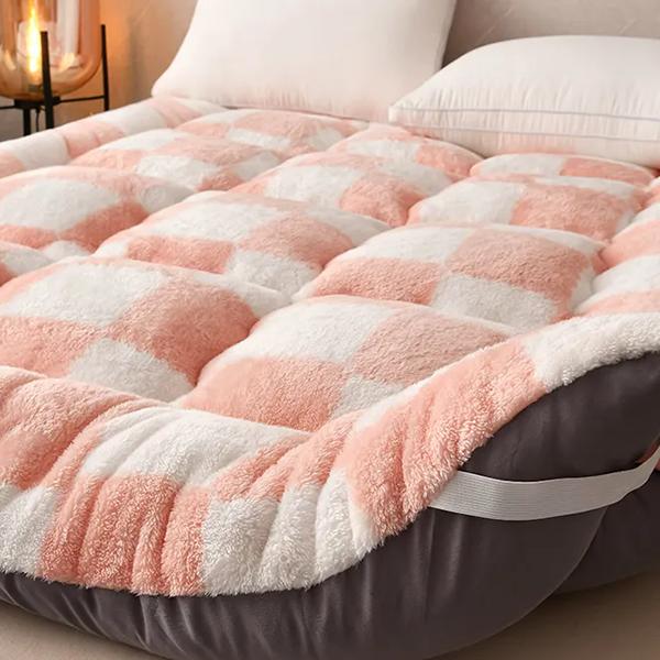 WTEMPO Клетчатый узор Высококачественный двусторонний матрас для четырех сезонов Складной толстый мягкий матрас Матрас для отеля, школы, общежития