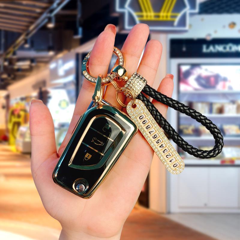 Чехол для ключа Toyota из ТПУ для Corolla, Camry, Levin, Avalon, RAV4, C-HR, Highlander
