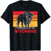 Футболка Wyoming Bison Retro 80-х годов Американский Бизон Приключение на Открытом Воздухе