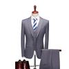 Men's Slim Fit Three-Piece Suit, Multi-Color British Wedding Tuxedo, Plus Size Groomsman Set