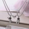 1Pair Spaceman Magnetic Pendant Necklace Astronaut Star Necklace Couple Necklace