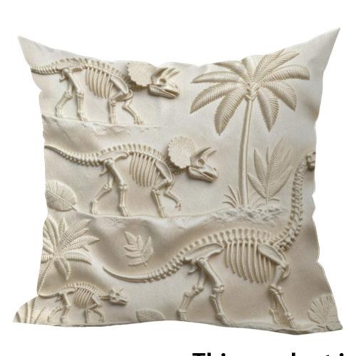 Dinosaur Fossil Theme Doublesided Printed pillow cover Short plush Suitable living rooms bedrooms sofas throw cushion cover