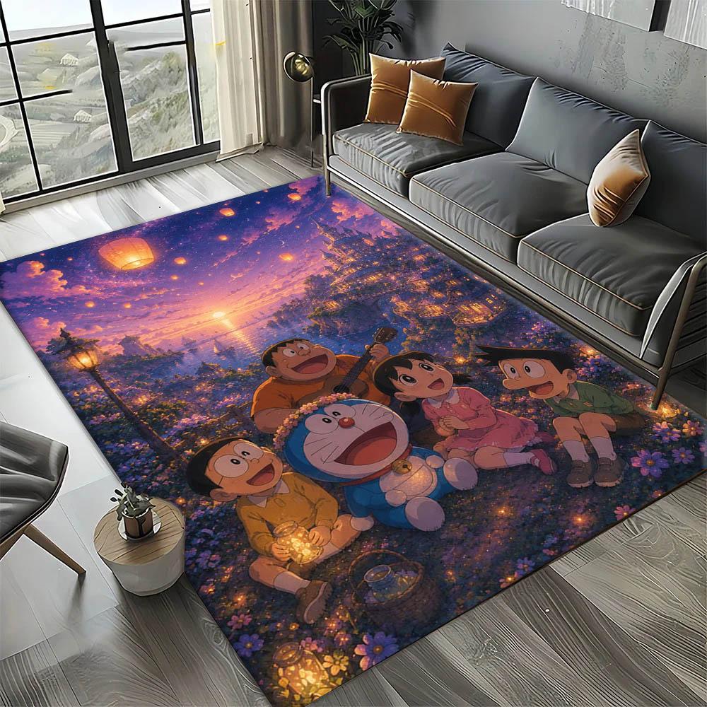 Anime Game D-DoraemonMovie 3D Carpet Rug Art for Room Decor Home Kitchen Bedroom Sofa Gift Kids Area Rug Non-slip Floor Mat