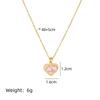 1 Pcs Women Fashion Accessories Inlaid Pink Glass Copper Pendant Necklace Hundreds of Light Luxury Style Jewelry