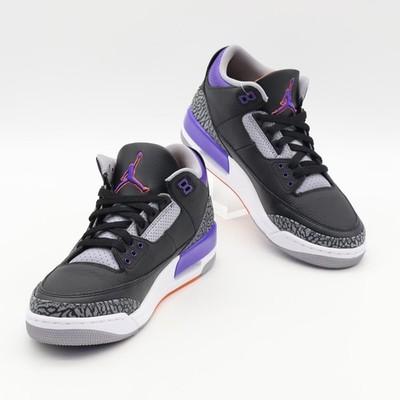 CT8532-050 Nike Air Jordan 3 Retro Черный Фиолетовый Суд Цементный Серый Белый (Мужской)