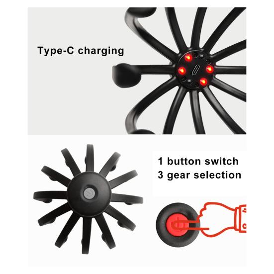 Электрический массажер для головы Octopus, глубокий массаж кожи головы, 3 режима, вибрационный массажер для головы, беспроводной портативный инструмент для массажа кожи головы Octopus Claw