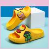 И Стильные Веселые Мультяшные Мальчиковые Тапочки Для Лета Черного, Желтого И Розового Цвета С Удобным Материалом ЭВА