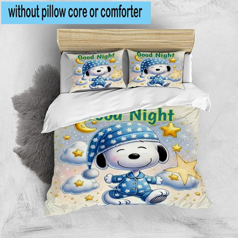3PCS Cute Dog Sweet Dreams 3pcs Bedding,Including 3PCS Duvet Cover And 2pcs Pillowcases Perfect for Christmas,Ideal for Bedroom, Dormitory