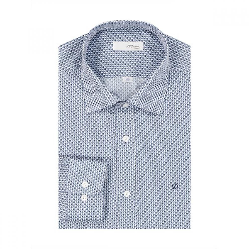 S.T. Dupont Рубашка с длинным рукавом, приталенная, с мотивом вариации флага Se4sm21ls251sbu