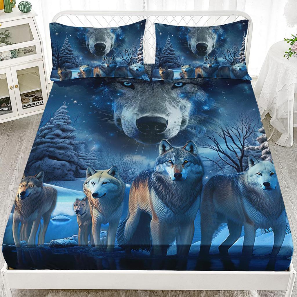 Матрас с животным узором Комплект постельного белья из трех предметов Цифровая печать Комплект для кровати из трех предметов Матрас Детский Взрослый