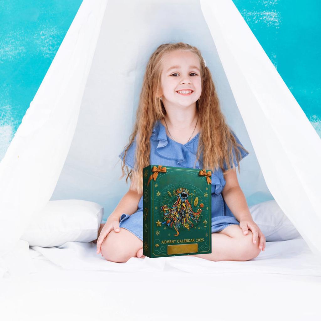 2D Plane+airplane Box +24PC+ Fitness Decoration Advent Christmas Countdown Box Calendar