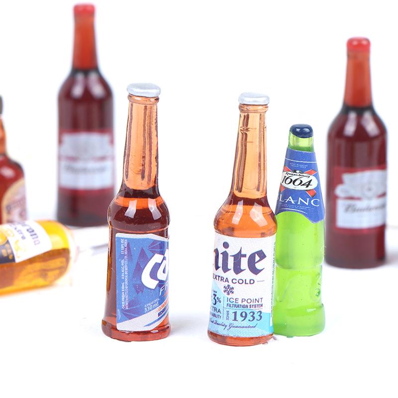 10Pcs 1:12 Dollhouse Miniature Drinks Wine Model Dolls Kitchen Accessories