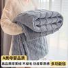 Solid Color Fluffy Blankets Thickened Wide Striped Blanket Soft Warm Sofa Bed Sheet Cover Chunky Nap Blanket Home Bedroom Decor