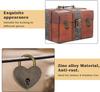 2 Set Antique Bronze Hasp Latch 27 X 30 mm Hasp Latch Mini Box Hinges and Love Locks with Keys Decorative Lock Buckle with Screws for Jewelry Woo
