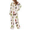Женская повседневная мода Стрейч Пижама с принтом Взрослые