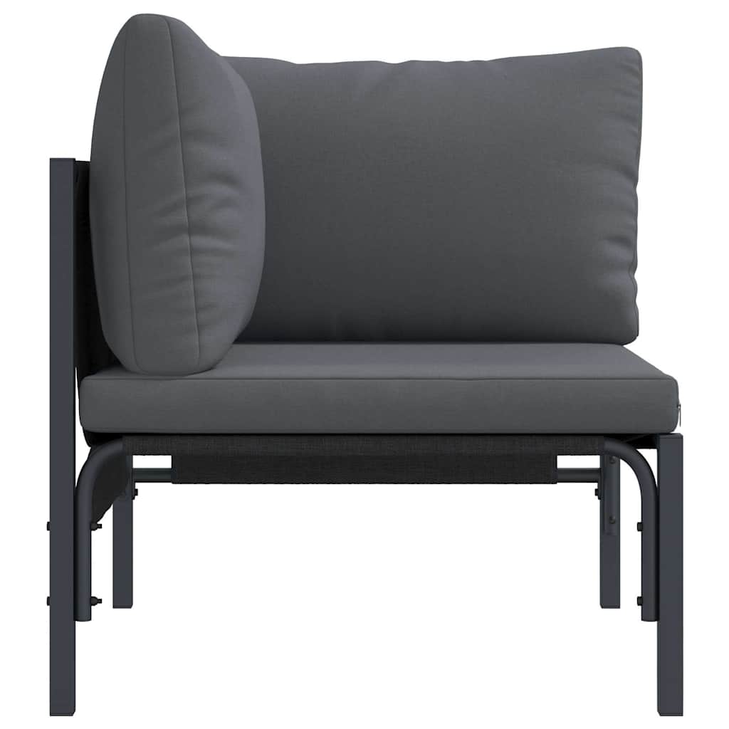 Garden Furniture Set with Cushions Anthracite 80 x 80 x 71 cm Steel