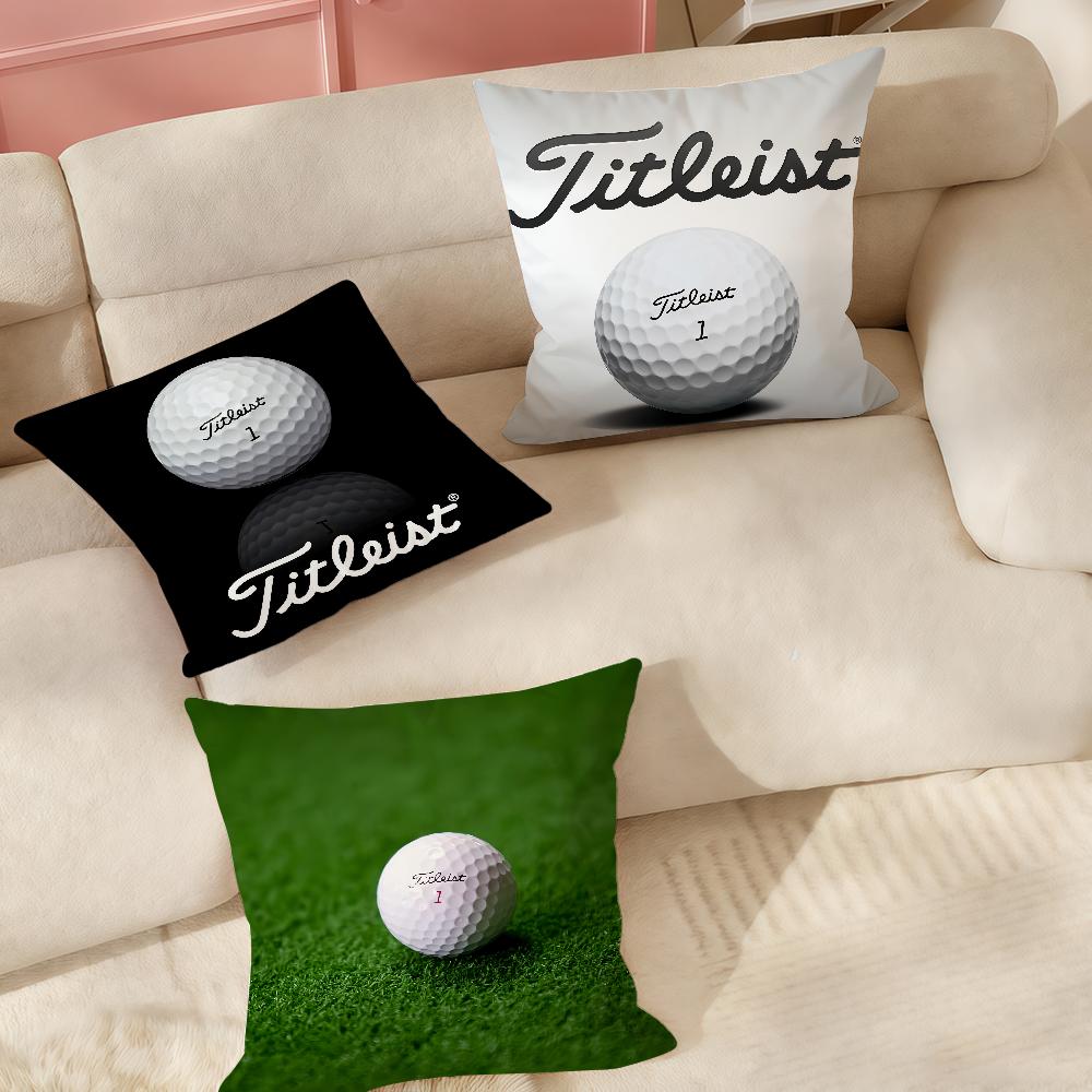 Sport Golf Ball Golf T-Titleist Pillow Case Applicable Space For Guest Rooms Interiors Cars Office House Decoration