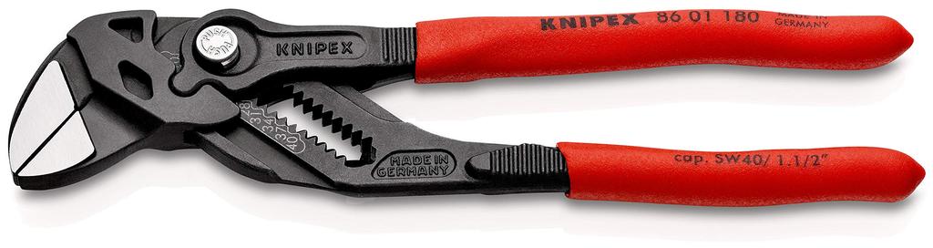 Клещи-гаечный ключ KNIPEX с ручками с пластиковым покрытием 8601-180SB 8601-180SB