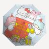 1pc Hello Kitty Christmas Stocking with Presents - Automatic Opening Umbrella, Portable Folding Design, 8-Rib Iron Frame Outdoor Umbrella, Festive Gif
