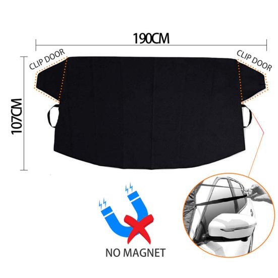 1/2Pcs Car Windshield/Rearview Mirror Cover for Ice and Snow Oxford Fabric Winter Auto Snow Shield Windshield Protector for Ice Removal Anti-UV