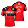 2026 Ferrari Летняя футболка с круглым вырезом Формула 1 Автогонки Топ с коротким рукавом
