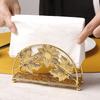 Gold Luxury Metal Napkin Holders Flowers&Leaves Paper Towel Container  Kitchen