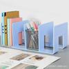 Книжная полка из разноцветного акрила с четырьмя колоннами: Прозрачная стойка для хранения офисных и студенческих настольных принадлежностей