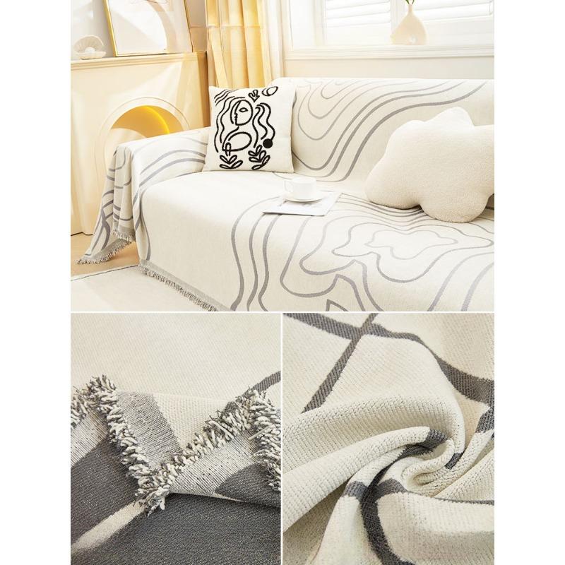 Чехол для дивана All-Inclusive Four Seasons Universal Chenille Anti-Cat's Paw Dustproof Sofa Towel Full Cover Fabric
