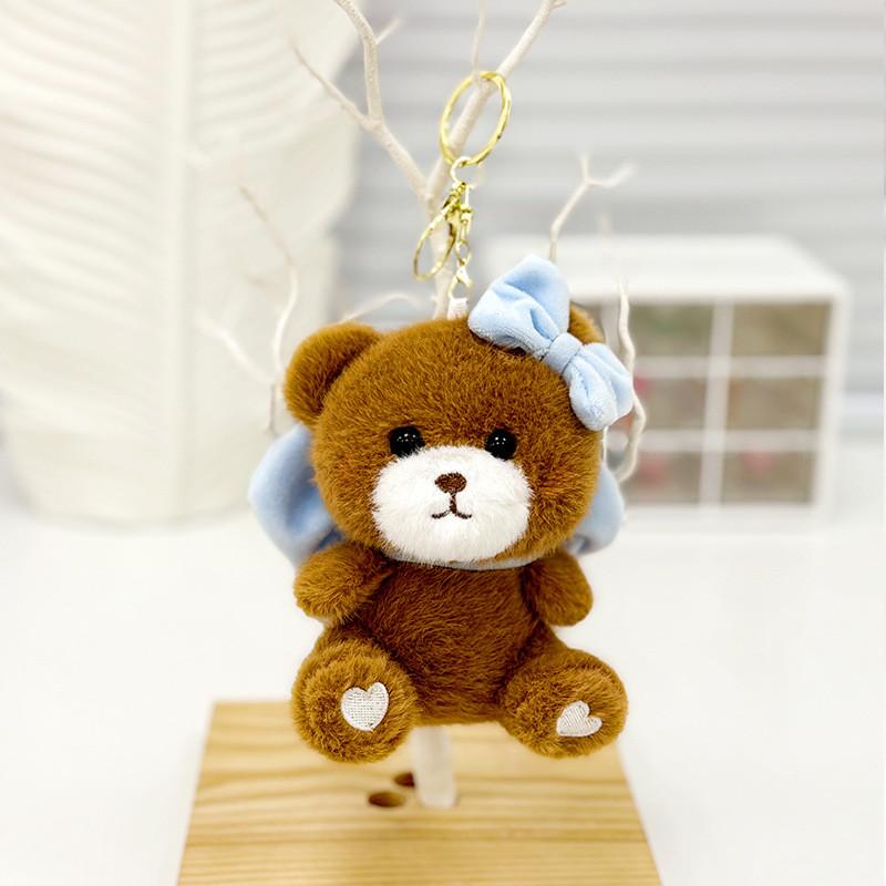 Cute Plush Otter Keychain Charm Fluffy Animal Bag Pendant Perfect For Gifts