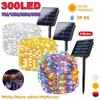 7M/12M/22M/32M LED Solar Lamp Garden Decoration Fairy Garland String Lights Outdoor Waterproof Rope Strip Light Christmas Garland Party Decor