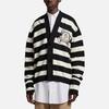 Moncler SS23 Color Block V-Neck Single-Breasted Long Sleeve Knit Sweater Men sweater Black I10919B00010M2672P90