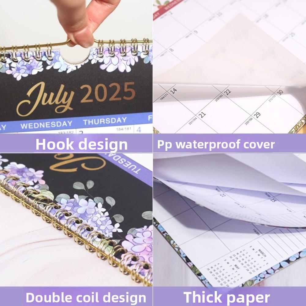 Monthly Layout Coil Calendar Creative 18-Month Calendar Wall Calendar Family Planning