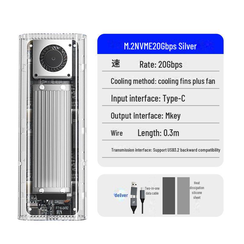 Orico USB4 M.2 NVMe Внешний корпус для SSD с совместимостью Thunderbolt 4/3 и охлаждением вентилятором
