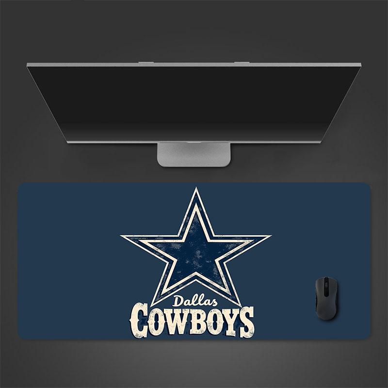 Коврик для мыши Dallas Cowboys, Большой игровой коврик для стола, Нескользящий коврик XXL для мыши для ноутбука и планшета, Игровой коврик для мини-ПК со прошитыми краями