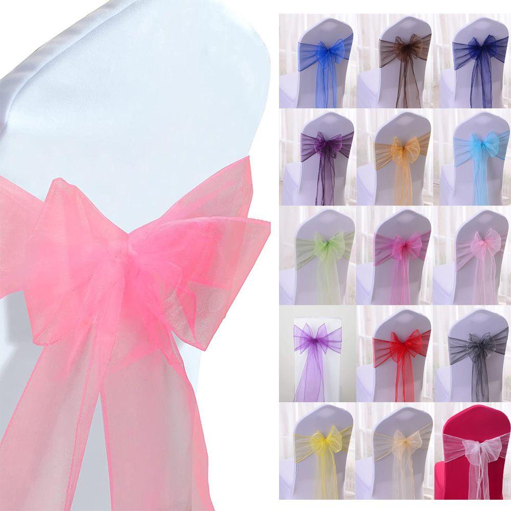 Лента Чехол на Сиденье Завязка Свадебные Принадлежности для Банкета Мероприятия Банкеты Декор Спинки Стула Банты для Стульев Ленты