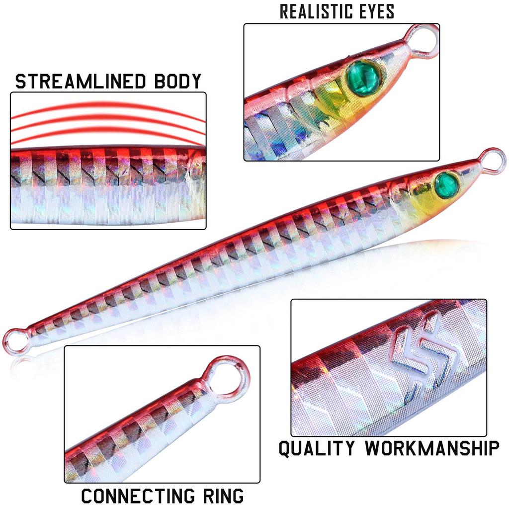 SOUGAYILANG Рыболовная приманка, 5 шт., балансир, жесткая рыболовная приманка высокого качества, рыболовные крючки, свинцовая жесткая приманка, отсадочные приманки