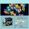 Magnetic Geometric Piece Children Splicing Track Ball Toy Set Light With