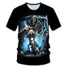 Skull Beauty Rock Cool 3D T Shirts Mens Motorcycle Punk 3D Printed T Shirt Men Clothes Tshirt Summer Top Homme Hipster Pop Shirt