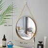 Round/Hexagonal/Rectangle Creative Makeup Mirror Metal Chain Wall Hanging Mirror  Bathroom