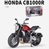 Масштаб 1/12 Welly Honda CB1000R, модель мотоцикла из сплава, литье под давлением, металлическая игрушка, модель мотоцикла, высокая имитация, коллекция, детские подарки