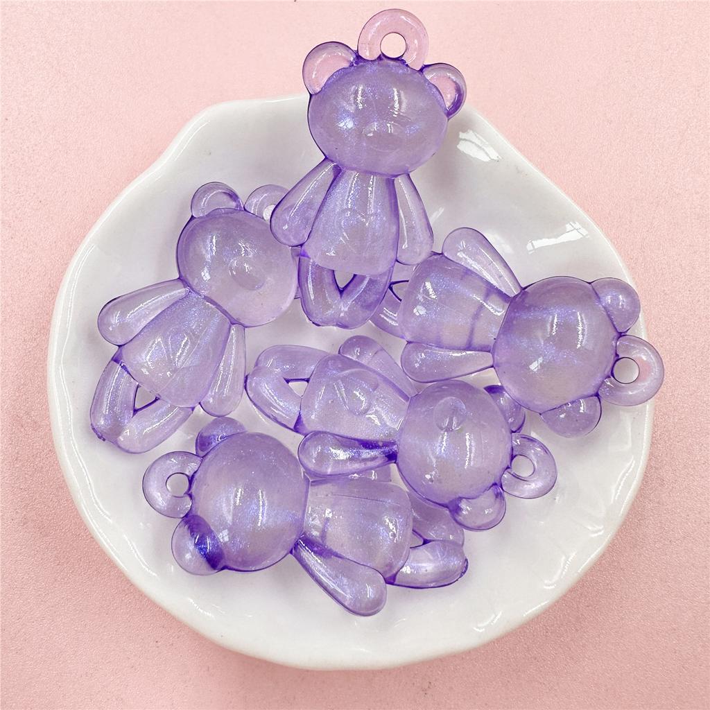 5 шт. 21*39,5 мм модные акриловые стоящие бусины в виде медведя кулон DIY материал ручной работы для производства ювелирных изделий