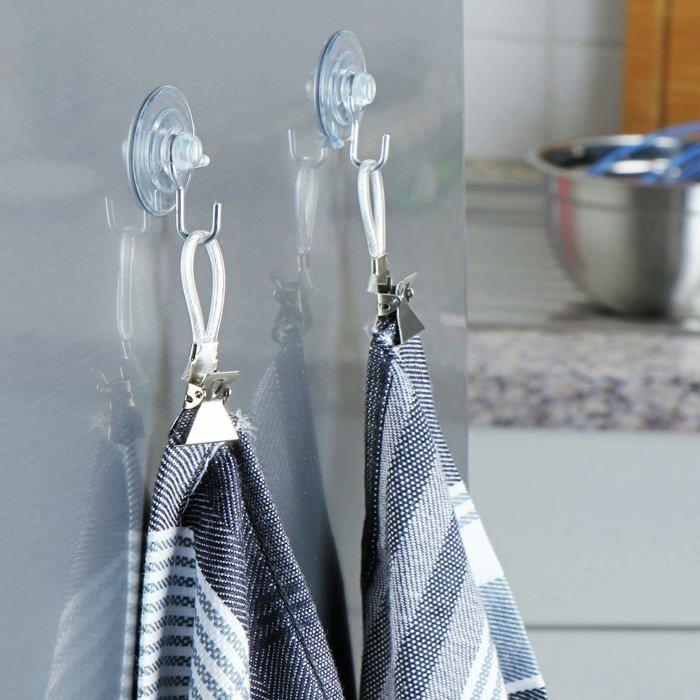 Ventouses - COM-FOUR - CF13984 - Transparent - Argenté - 40 pièces