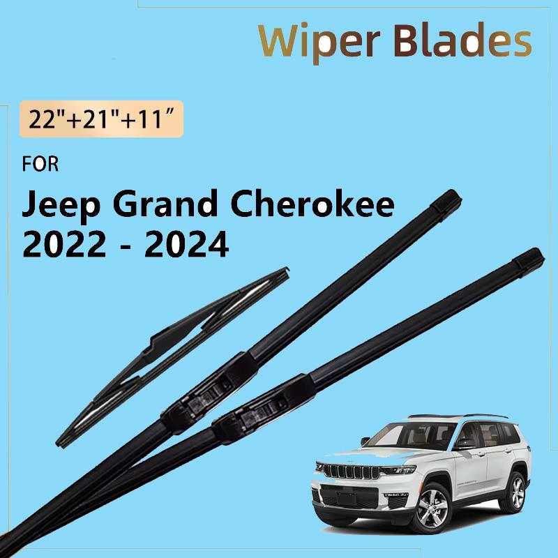 Front Rear Wiper Blades For Jeep Grand Cherokee WL 2026 2026 2026 Accessories Windshield Windscreen Window Brushes 22"+21"+11"