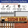 Vintage 2D Flat Sign - Decoration for Sushi Bar "Taste of Japan" & Always Fresh and Delicious - Durable Aluminum Plaque for Japanese Cuisine