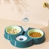 Cloud Type Multi-use Three Bowls of Automatic Drinking Cat Snack Bowl Anti-upset Dog Food Bowl PP Material Pet Supplies