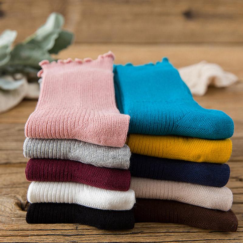 Осенние и зимние женские носки. 10 цветных чулок Heap, средние носки-трубы. 1 пара высококачественных ювелирных аксессуаров из чистого хлопка Agaric Edge