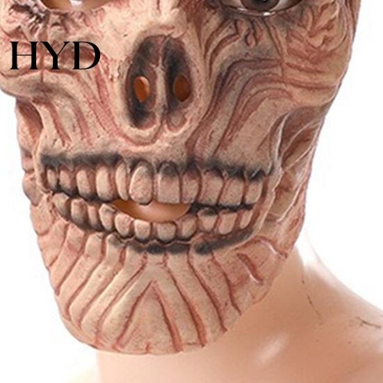 Realistic Latex Skeleton Scary Halloween Masque, Horror Full Face Masque Skin Friendly for Costume, Cosplay Party, Haunted House Prop Vintage