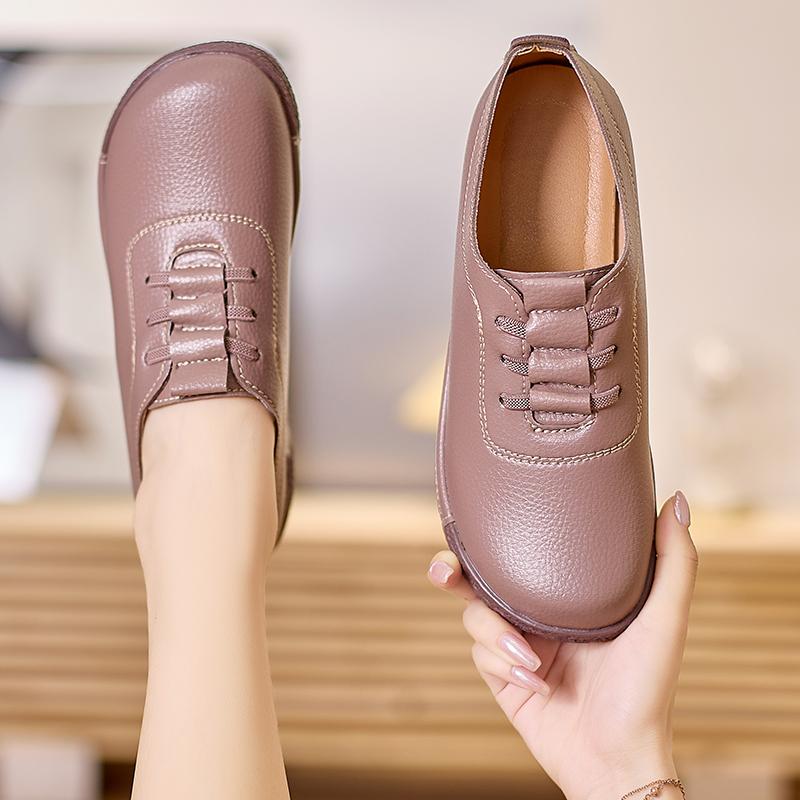 Женские туфли на платформе, белые, повседневные, элегантные, кожаные, черные, на толстой подошве, увеличивающие рост, туфли для мамы